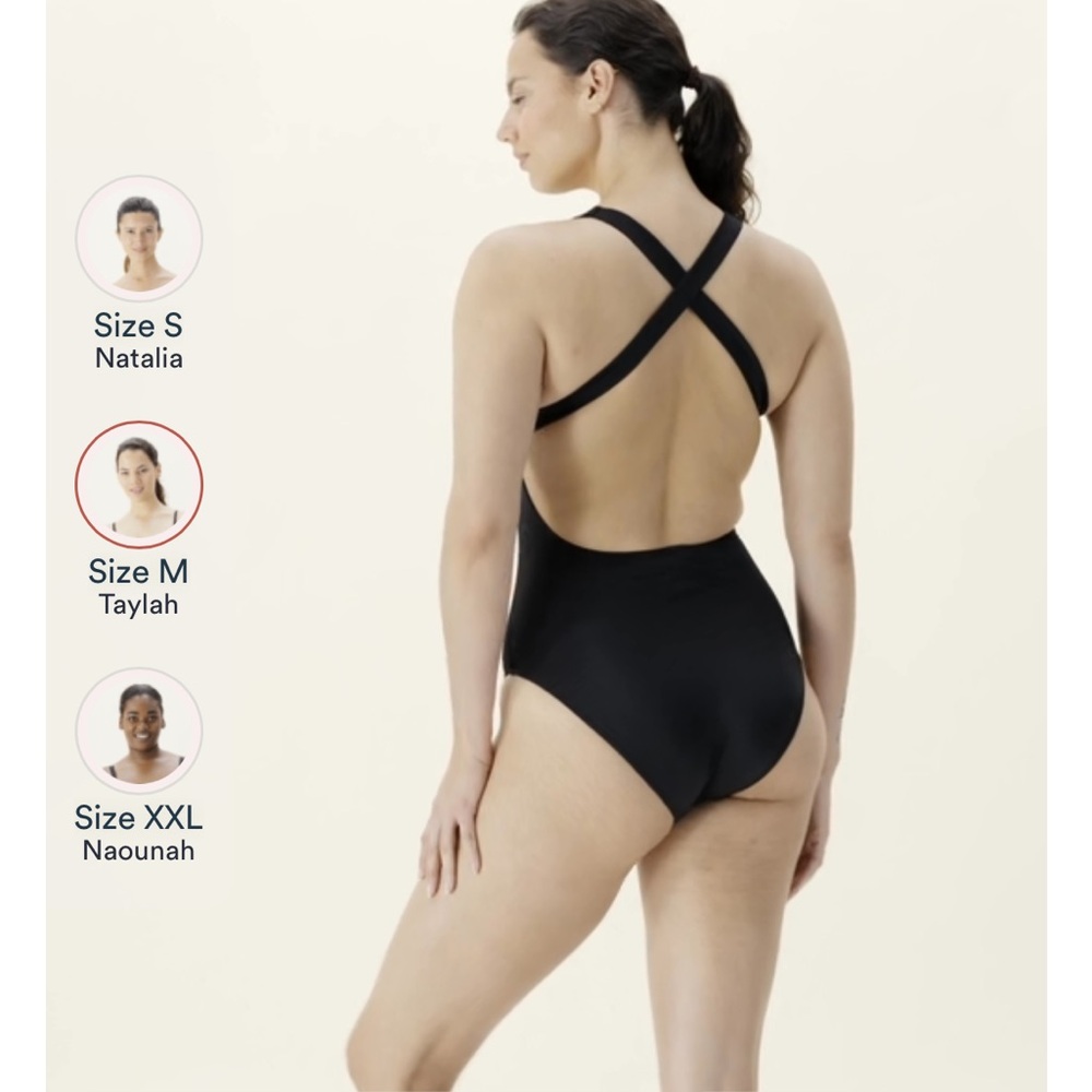 NWT Andie Swim Tulum One Piece Bathing Suit Black| Long Torso | M